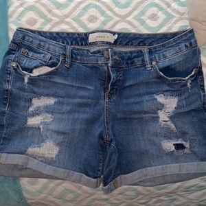 Torrid Distressed Denim Shorts